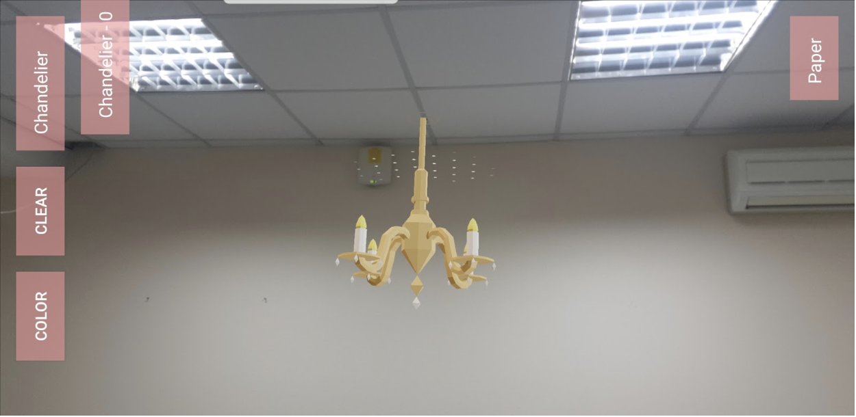 AR image of chandelier