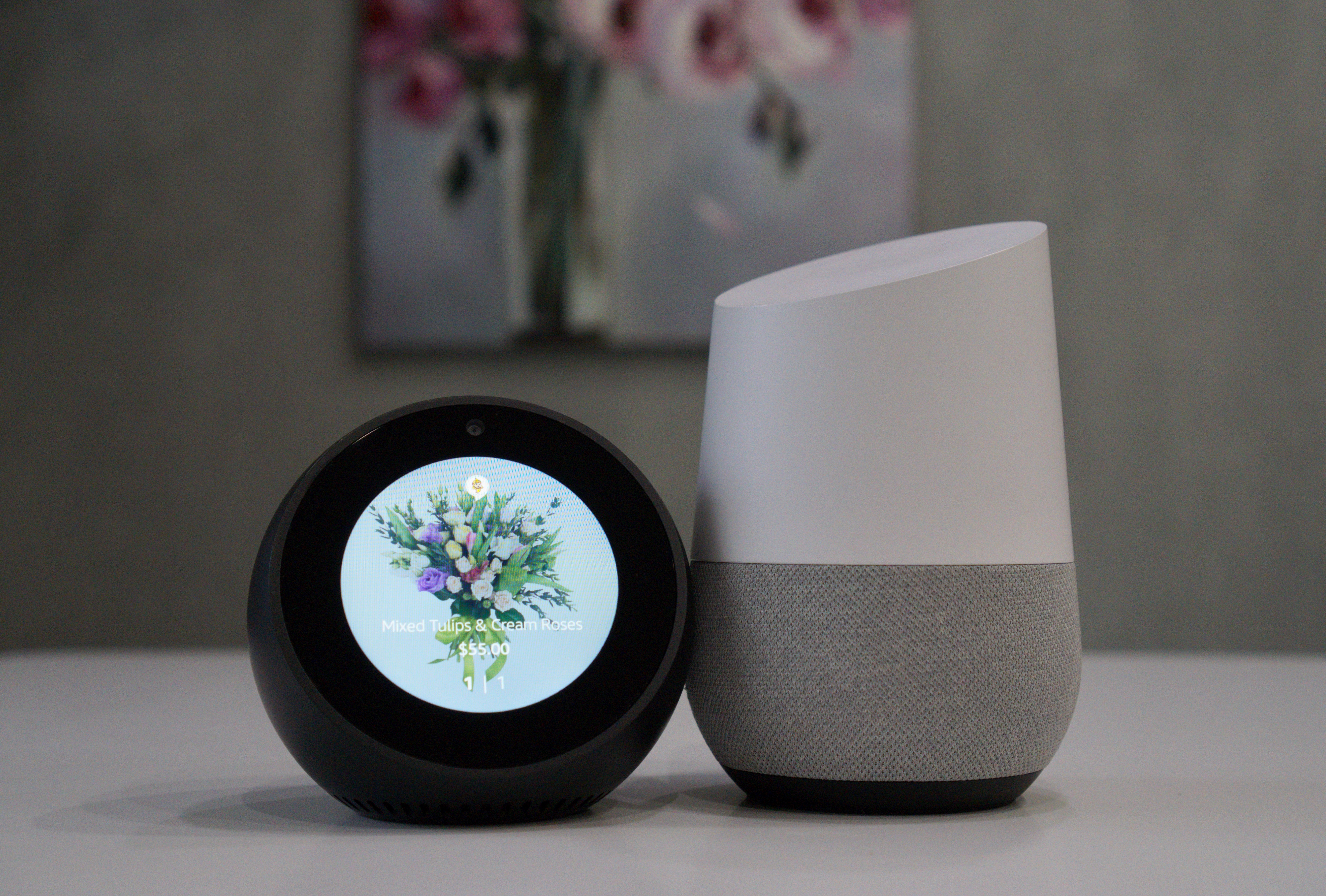 Flower genie displayed on an amazon alexa device