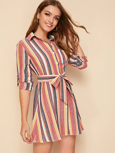 girl-in-a-striped-shirt-dress