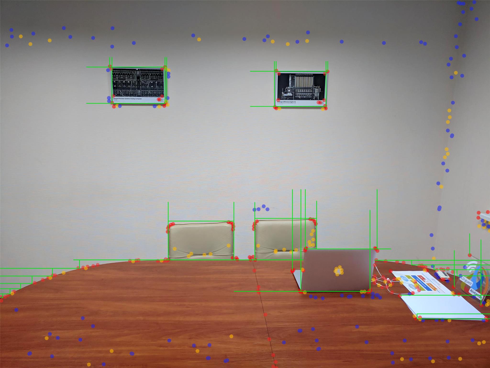 Example of ARCore using visual odeometry technology for a room