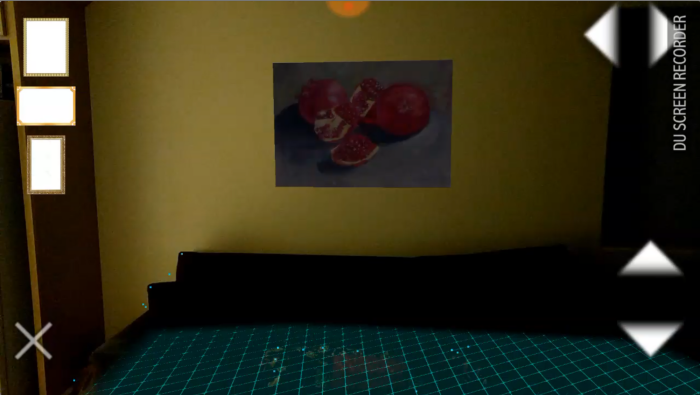 Example of Agumented reality in low lighting